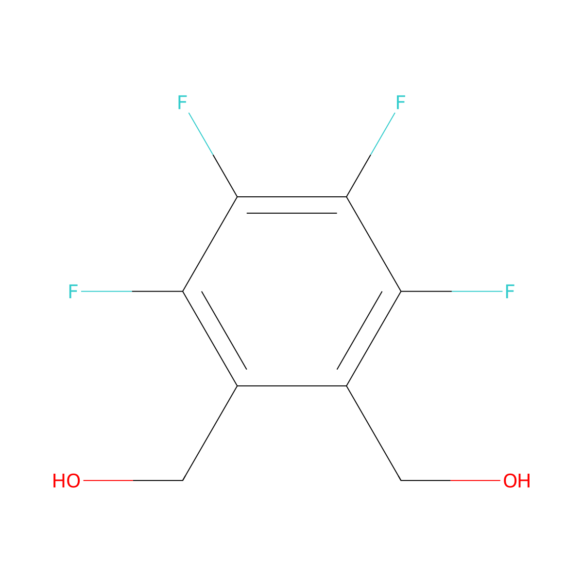 3,4,5,6-Tetrafluoro-1,2-bis(hydroxymethyl)benzene molecular structure, CAS 13719-81-8