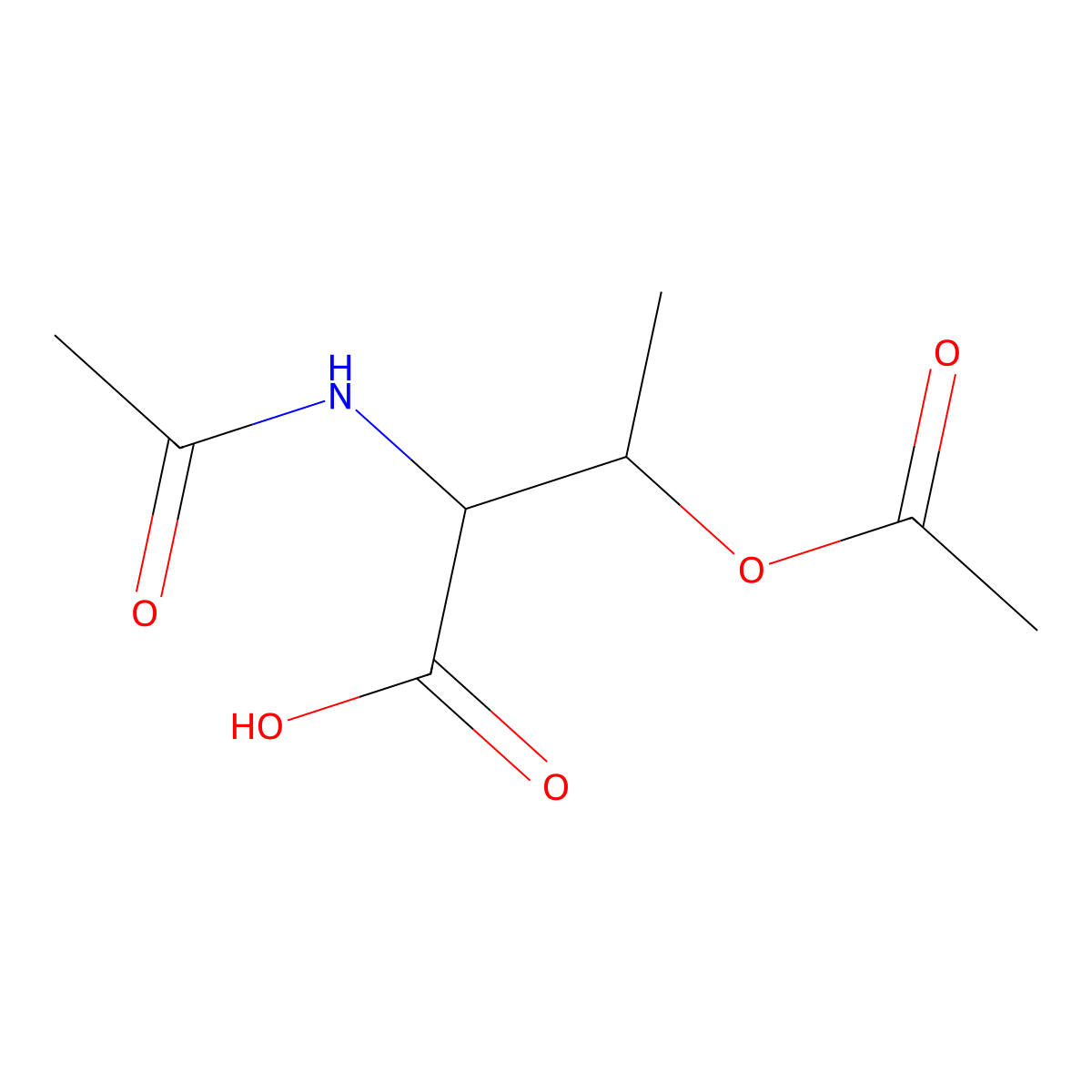 Acetyl-O-acetyl-L-threonine molecular structure, CAS 137197-06-9