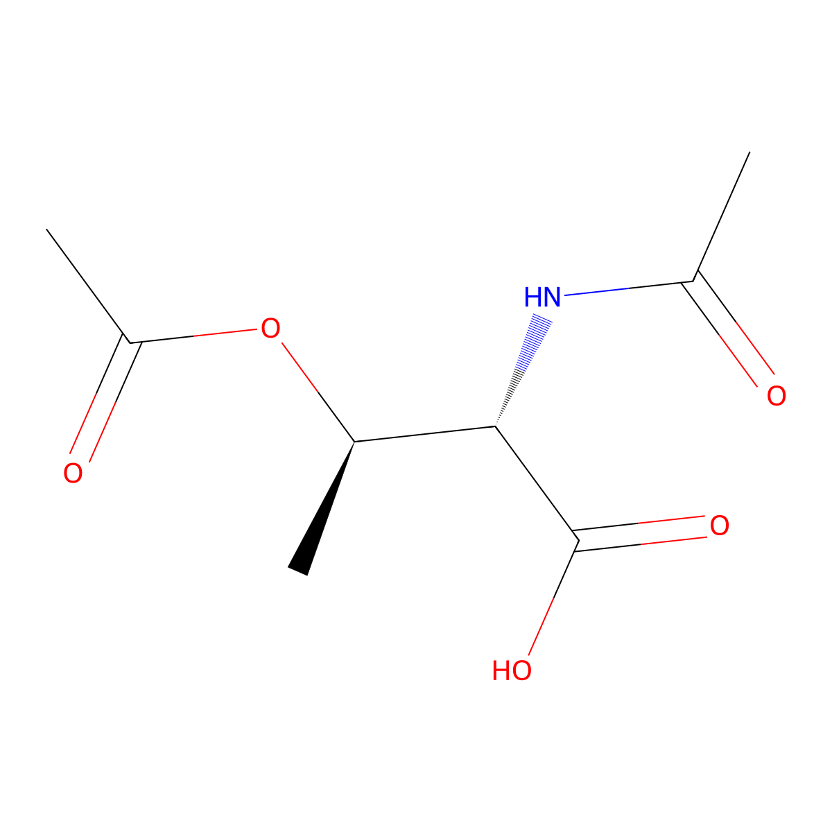 Acetyl-O-acetyl-L-threonine molecular structure, CAS 137197-06-9