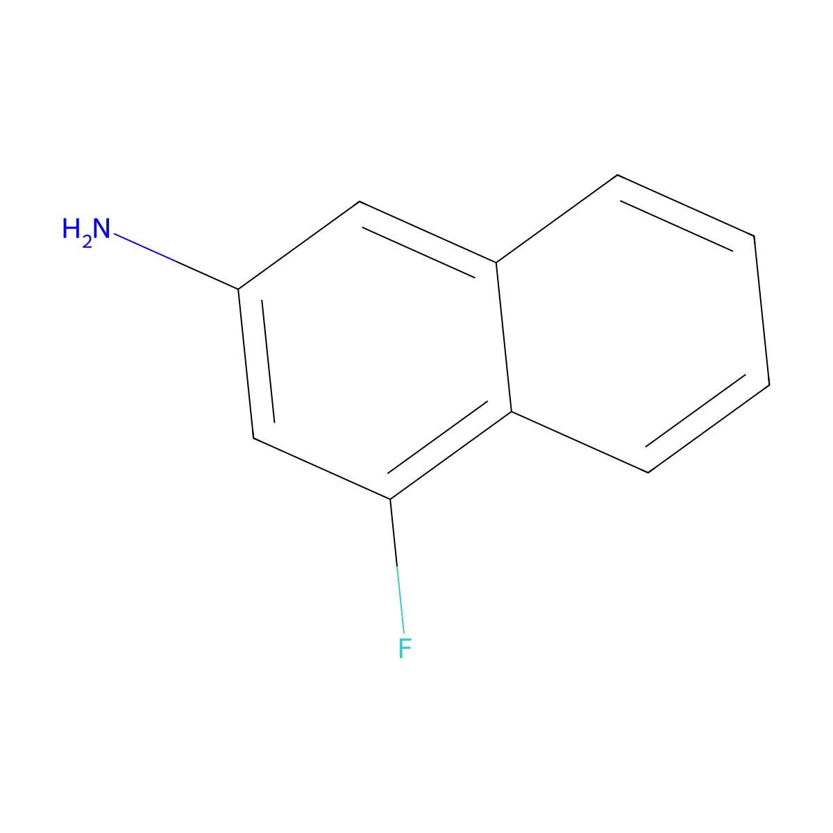 4-Fluoronaphthalen-2-amine molecular structure, CAS 13720-48-4