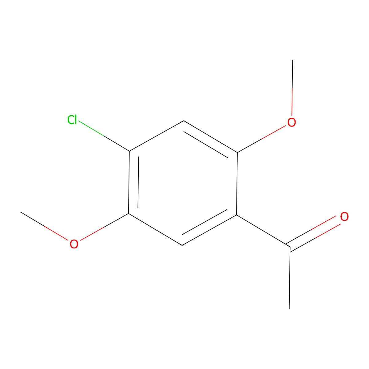 1-(4-Chloro-2,5-dimethoxyphenyl)ethanone molecular structure, CAS 13720-59-7