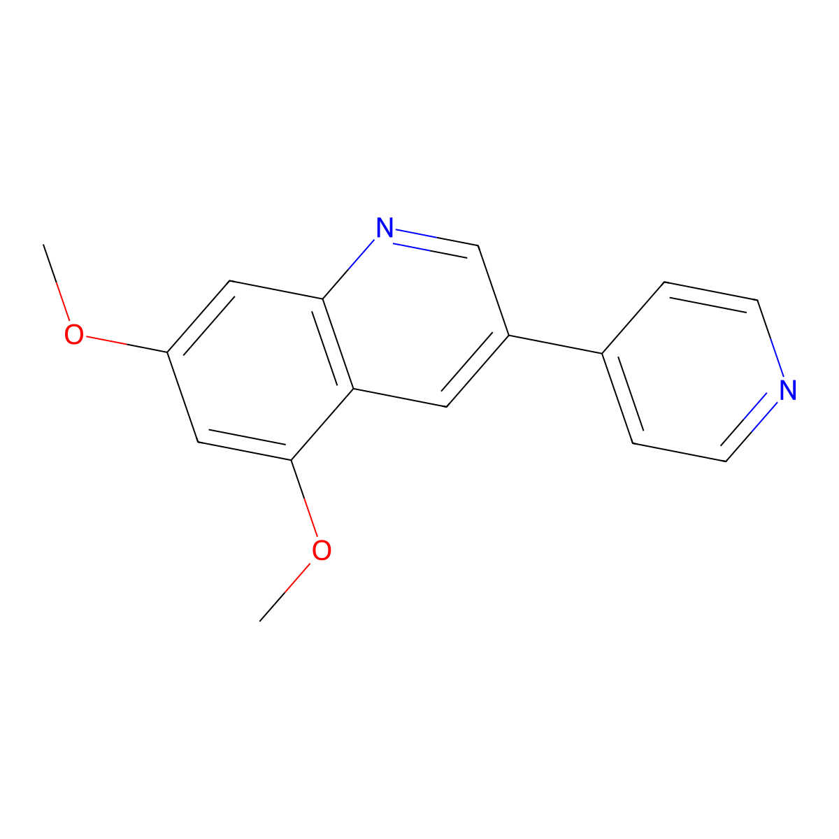 5,7-Dimethoxy-3-(4-pyridinyl)quinoline molecular structure, CAS 137206-97-4