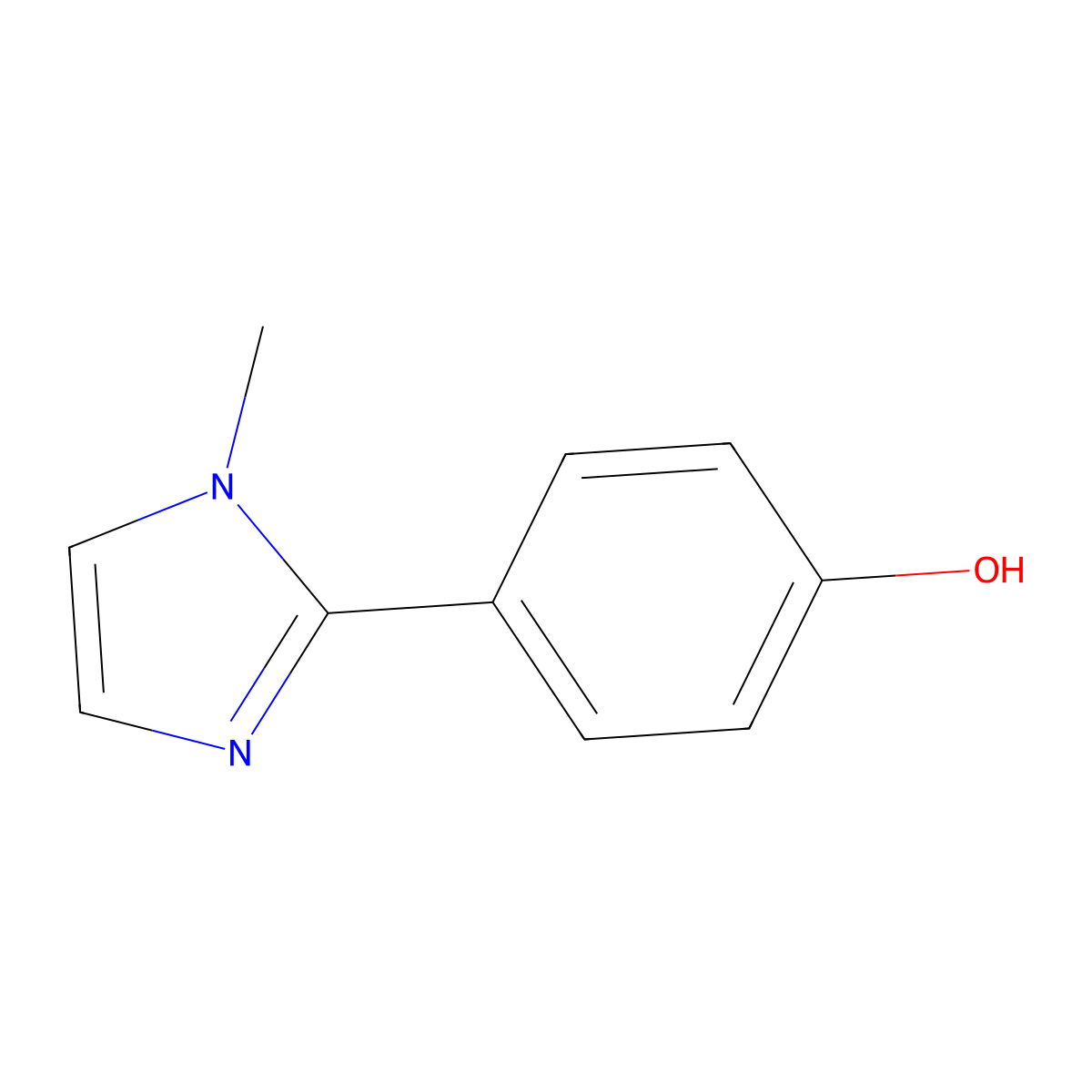 4-(1-Methyl-1H-imidazol-2-yl)phenol molecular structure, CAS 137208-86-7