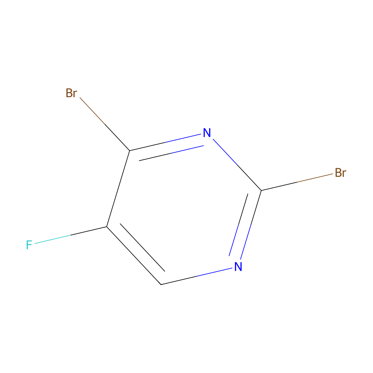 2,4-Dibromo-5-fluoropyrimidine molecular structure, CAS 1372096-33-7