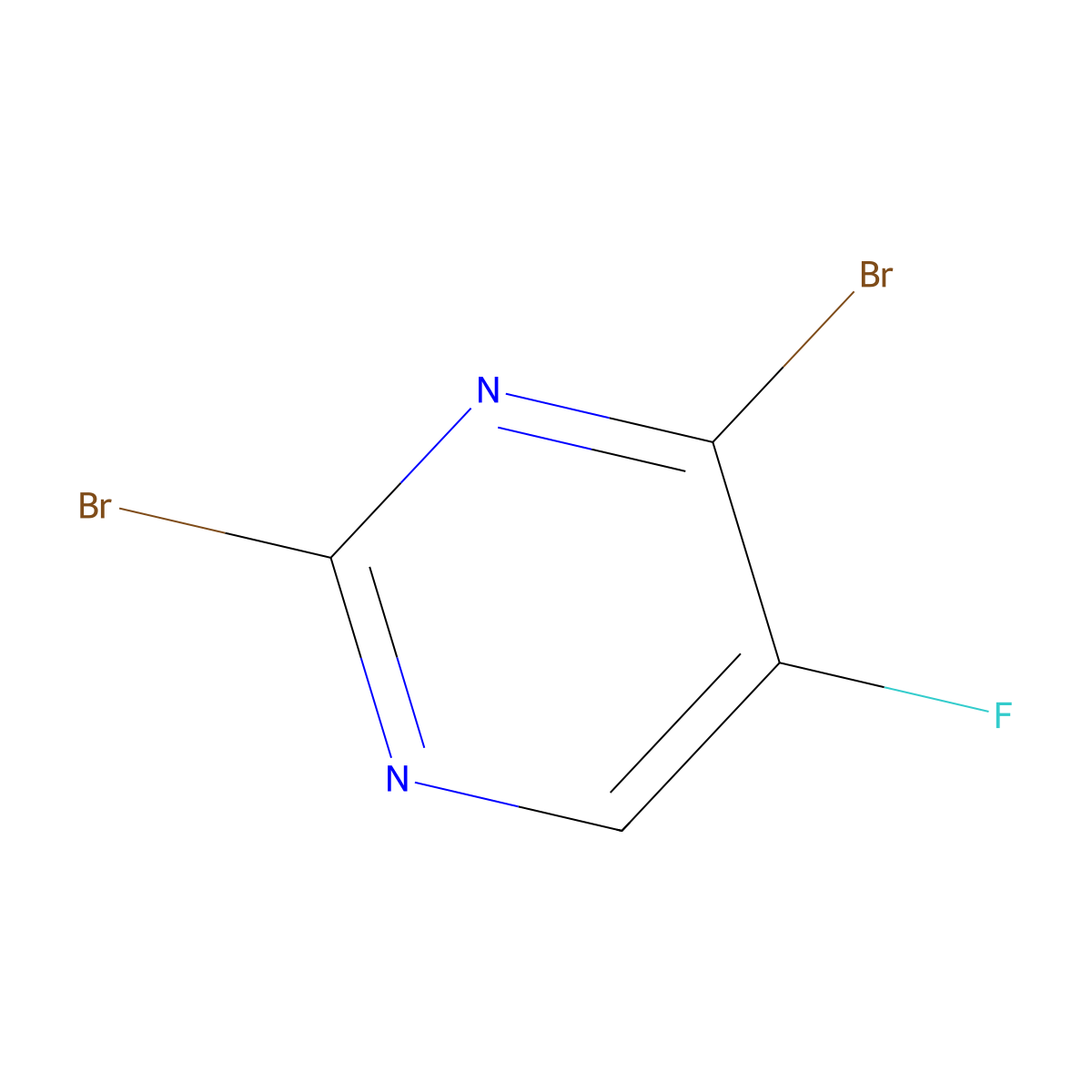 2,4-Dibromo-5-fluoropyrimidine molecular structure, CAS 1372096-33-7