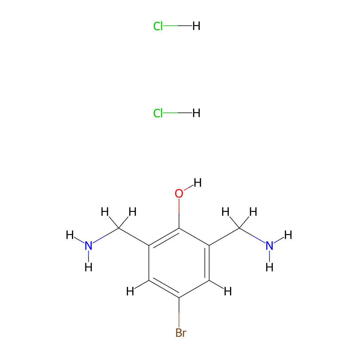 2,6-bis(Aminomethyl)-4-bromophenol dihydrochloride molecular structure, CAS 1372096-36-0
