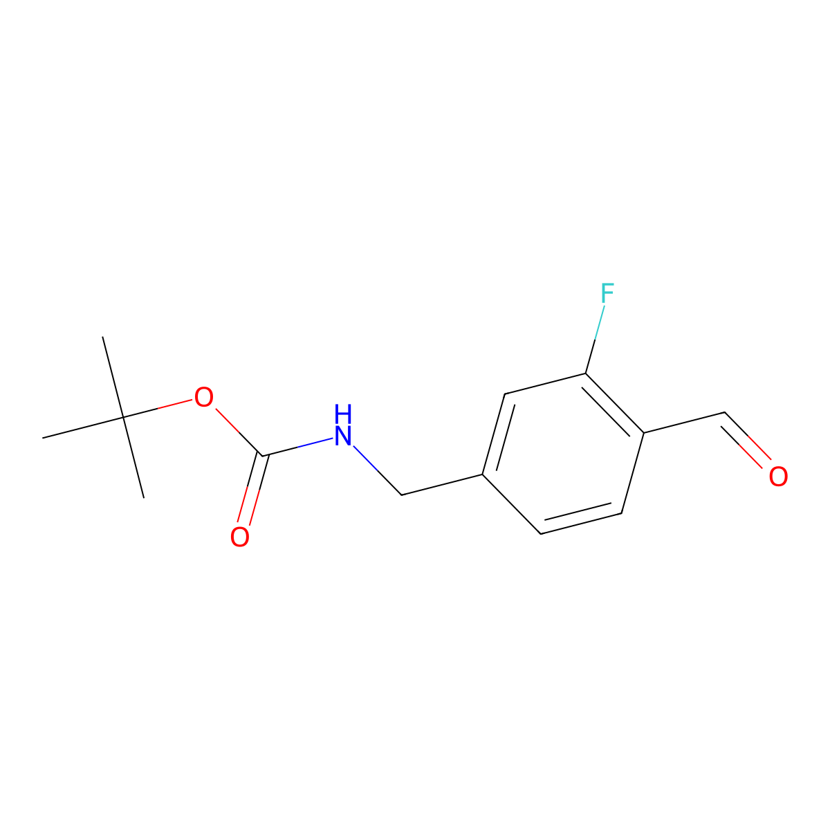 5-(N-Boc-aminomethyl)-2-formylfluorobenzene molecular structure, CAS 1372096-37-1