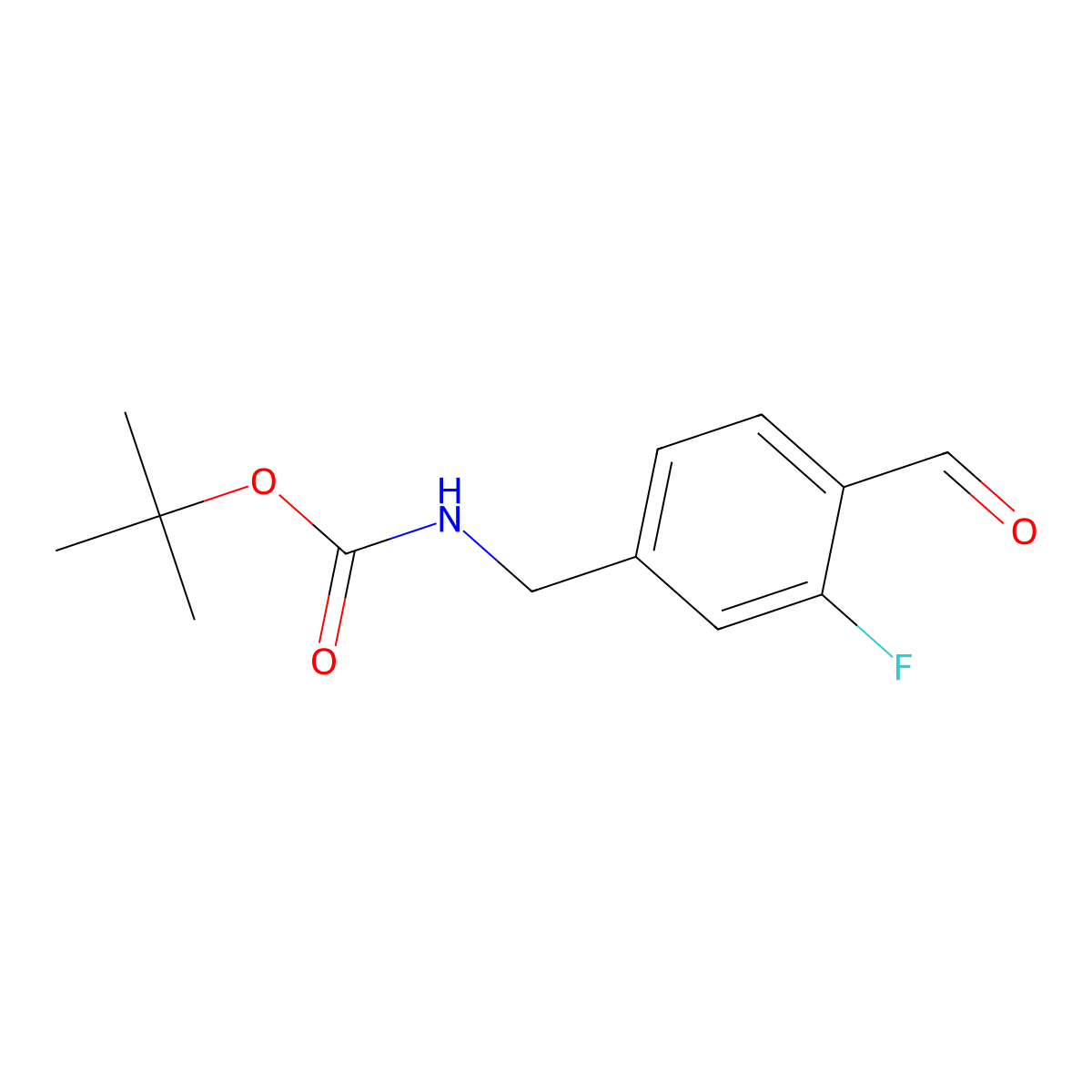 5-(N-Boc-aminomethyl)-2-formylfluorobenzene molecular structure, CAS 1372096-37-1