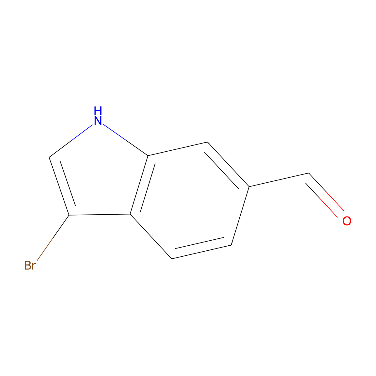 3-Bromo-1H-indole-6-carbaldehyde molecular structure, CAS 1372096-39-3