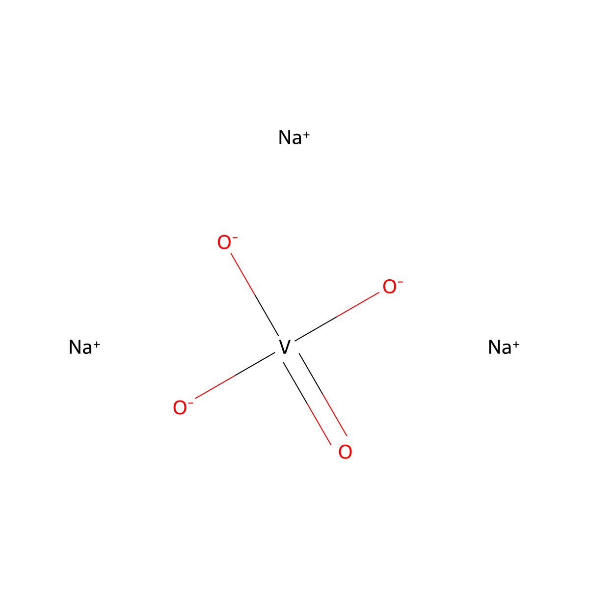 Sodium orthovanadate , Sodium orthovanadate molecular structure, CAS 13721-39-6