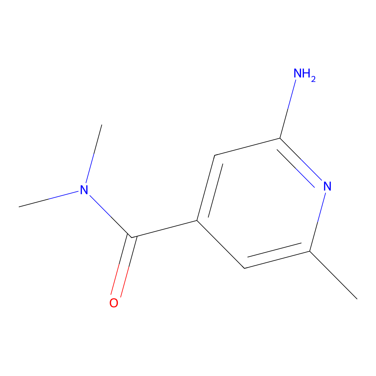 2-Amino-N,N,6-trimethyl-4-Pyridinecarboxamide molecular structure, CAS 1372127-42-8
