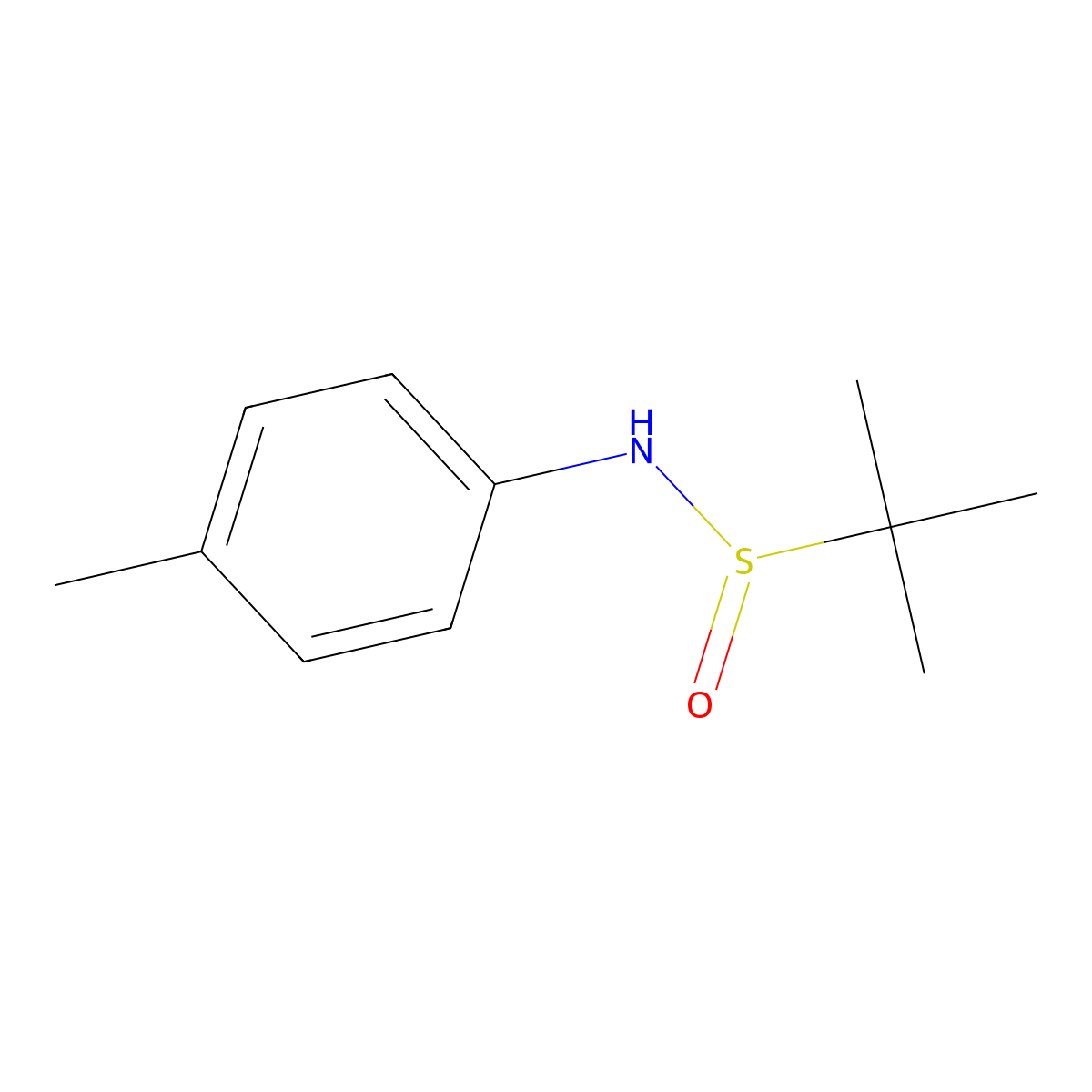 (R)-N-(4-Tolyl) tert-butanesulfinamide molecular structure, CAS 1372133-66-8