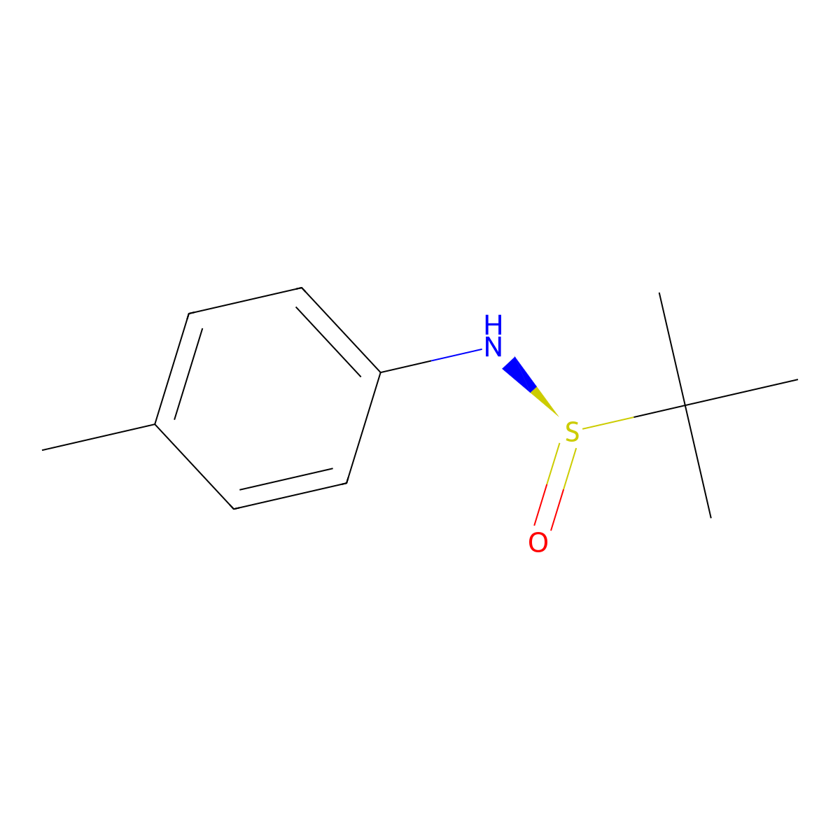 (R)-N-(4-Tolyl) tert-butanesulfinamide molecular structure, CAS 1372133-66-8