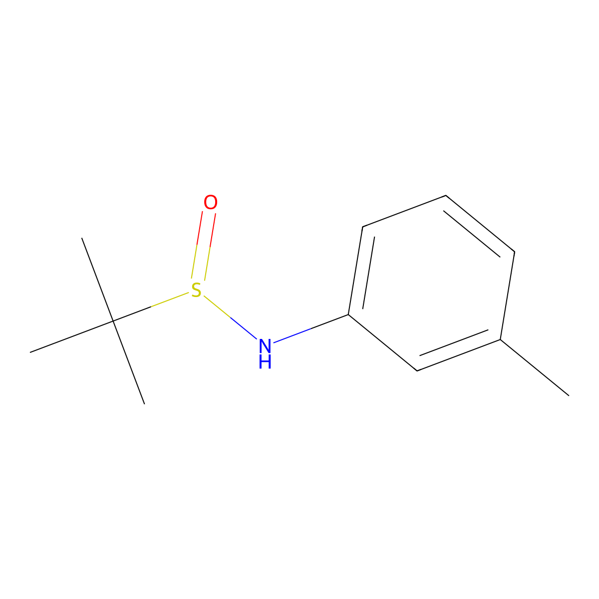 (R)-N-(3-Tolyl) tert-butanesulfinamide molecular structure, CAS 1372133-67-9