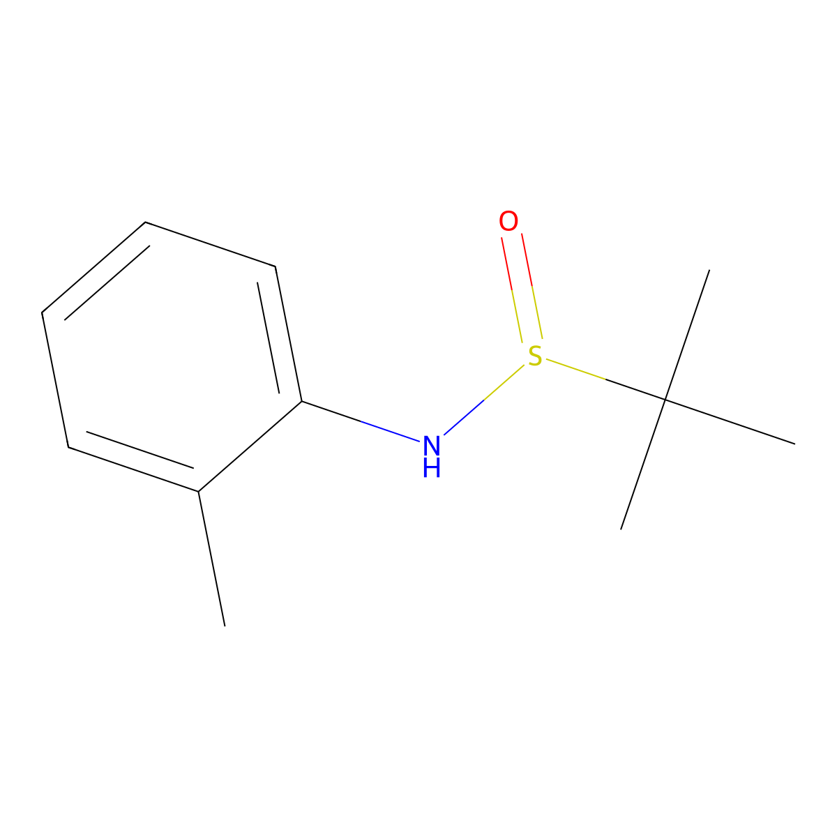 (R)-N-(2-Tolyl) tert-butanesulfinamide molecular structure, CAS 1372133-68-0