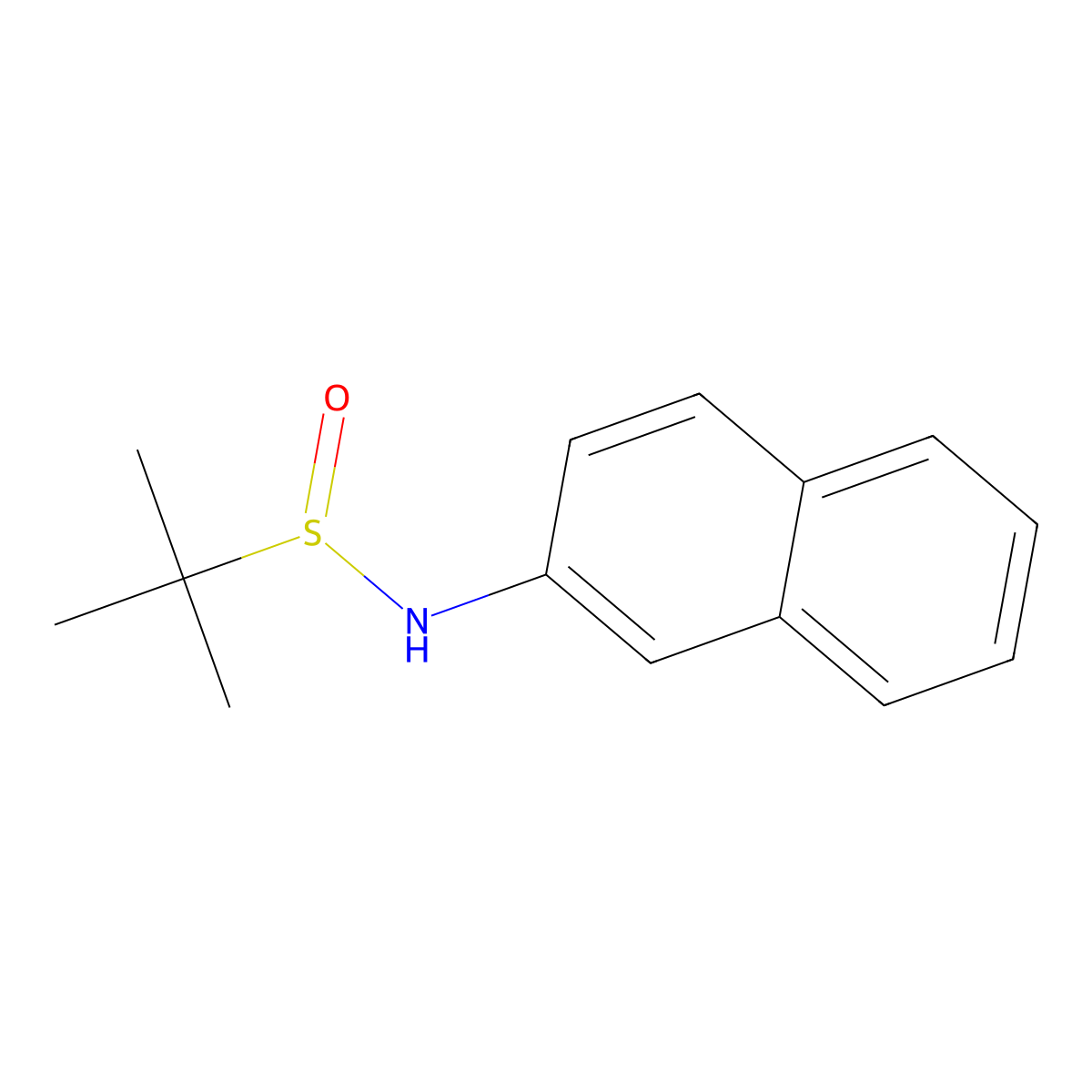 (R)-N-(2-Naphthyl) tert-butanesulfinamide molecular structure, CAS 1372133-75-9