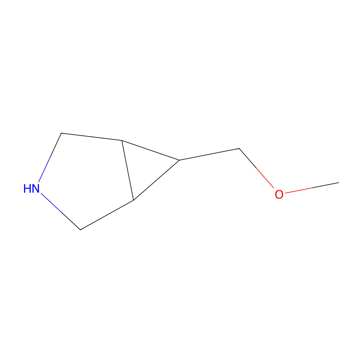 6-(Methoxymethyl)-3-azabicyclo[3.1.0]hexane molecular structure, CAS 1372138-87-8