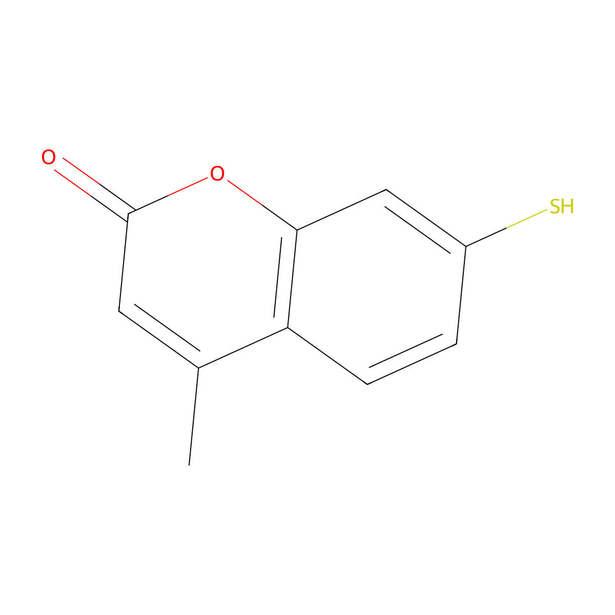 7-Mercapto-4-methylcoumarin molecular structure, CAS 137215-27-1