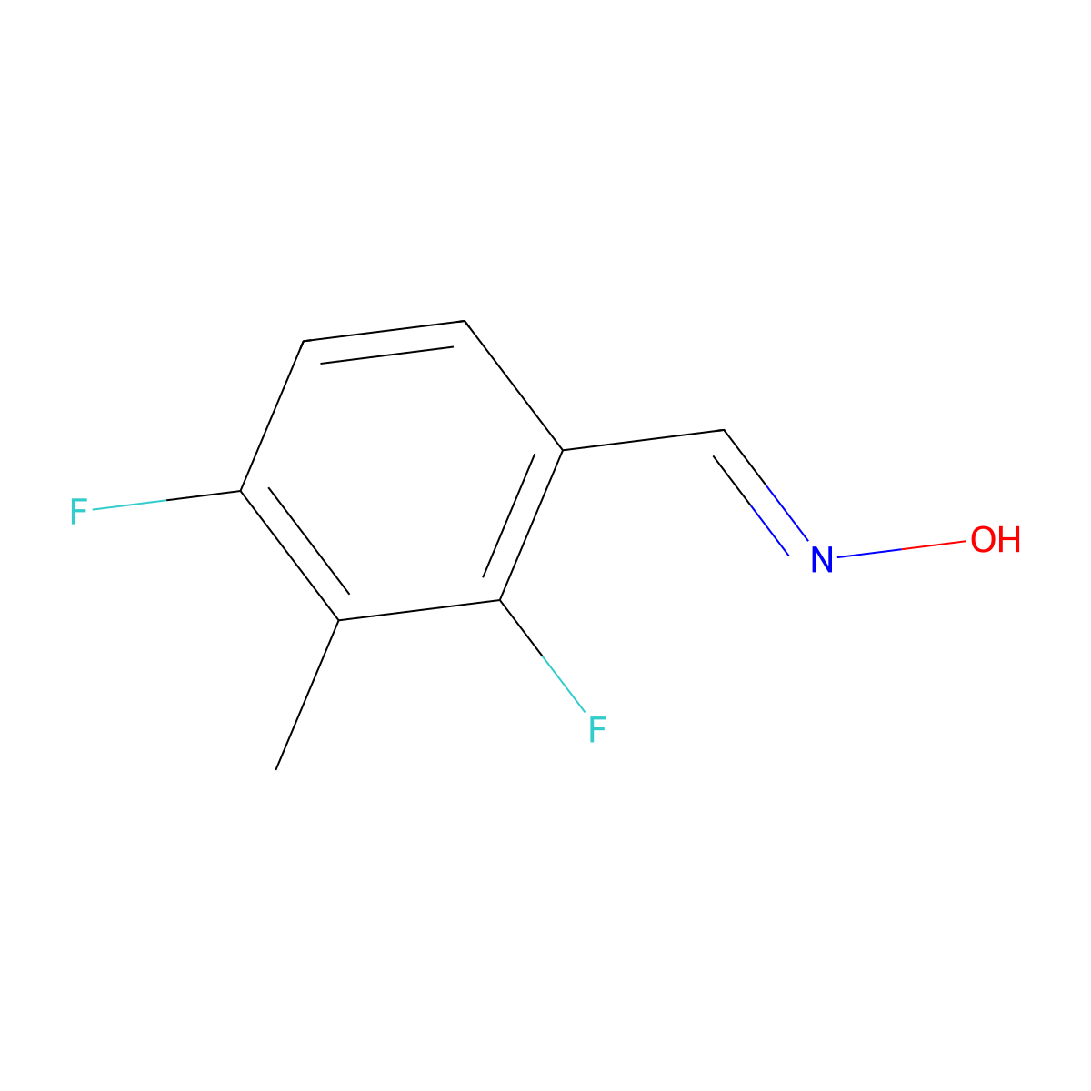 2,4-Difluoro-3-methylbenzaldehyde oxime molecular structure, CAS 1372159-63-1