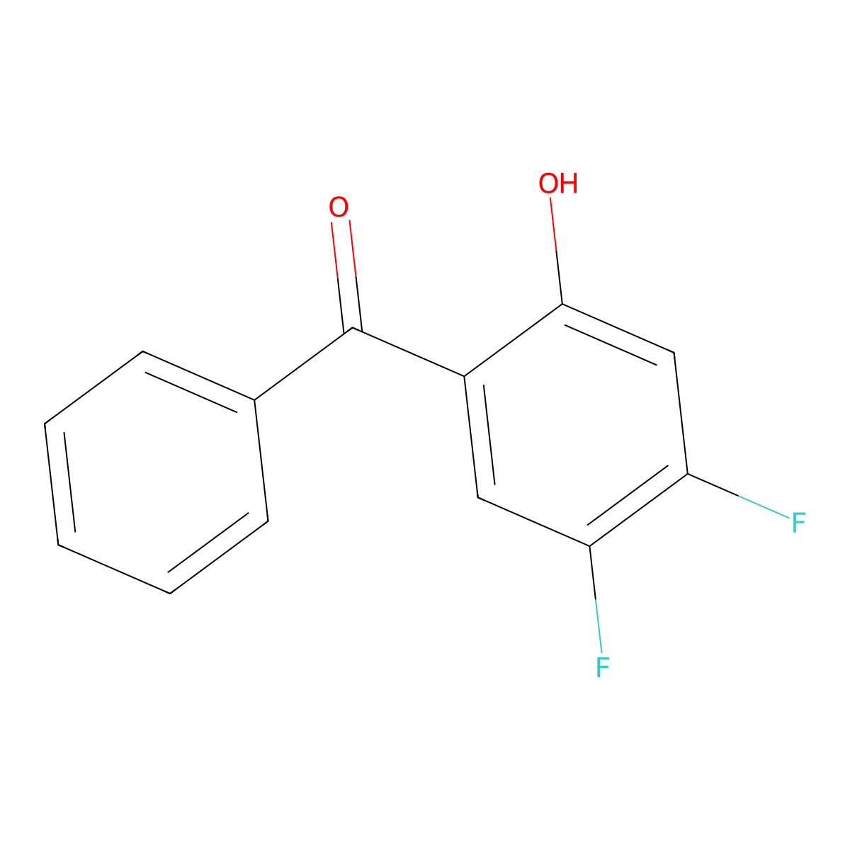 (4,5-Difluoro-2-hydroxyphenyl)(phenyl)methanone molecular structure, CAS 1372178-15-8