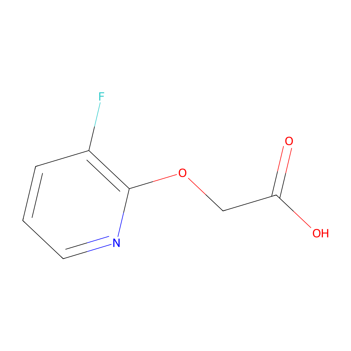 2-((3-Fluoropyridin-2-yl)oxy)acetic acid molecular structure, CAS 1372189-90-6