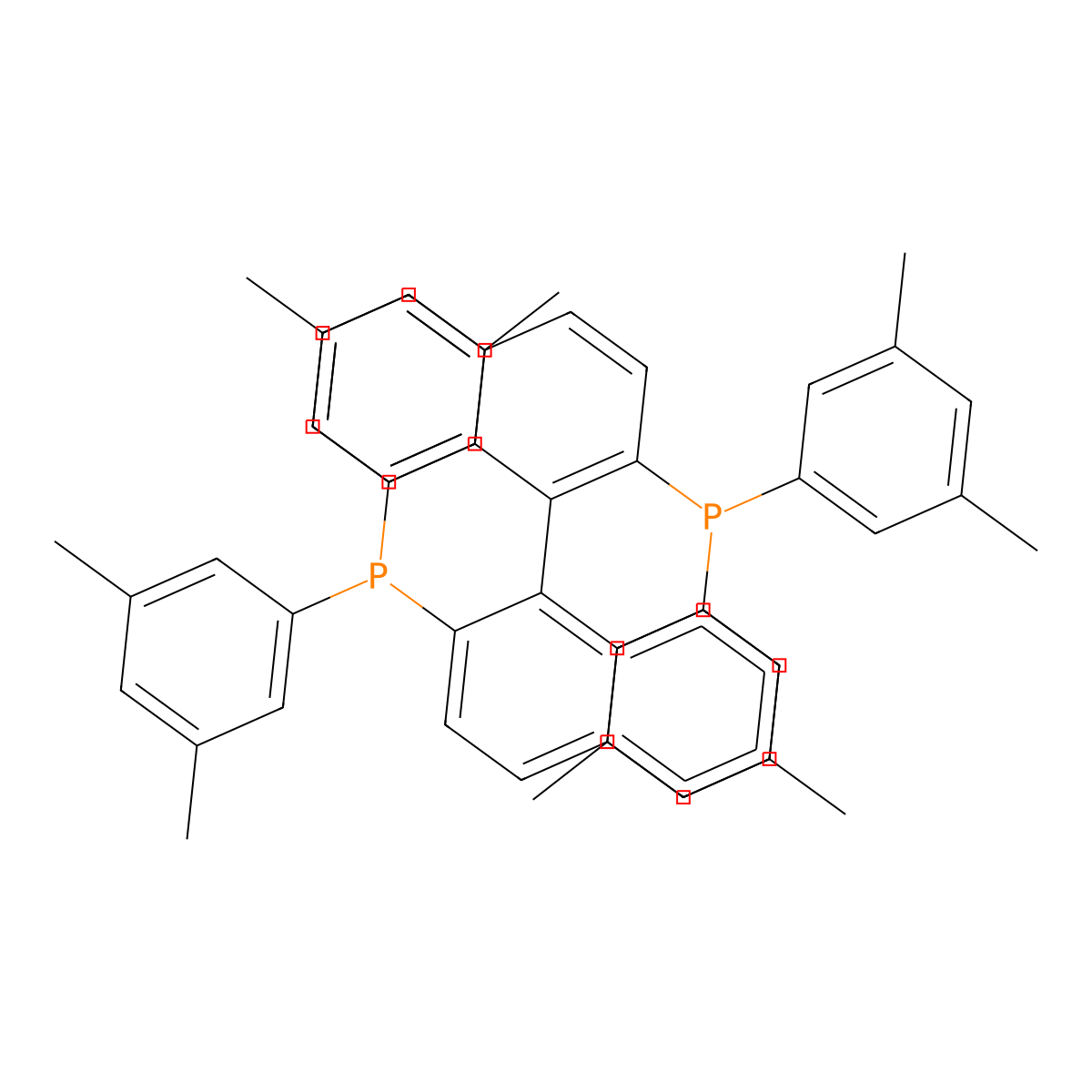 (R)-2,2'-Bis(di-3,5-xylylphosphino)-1,1'-binaphthyl , (R)-DM-BINAP molecular structure, CAS 137219-86-4