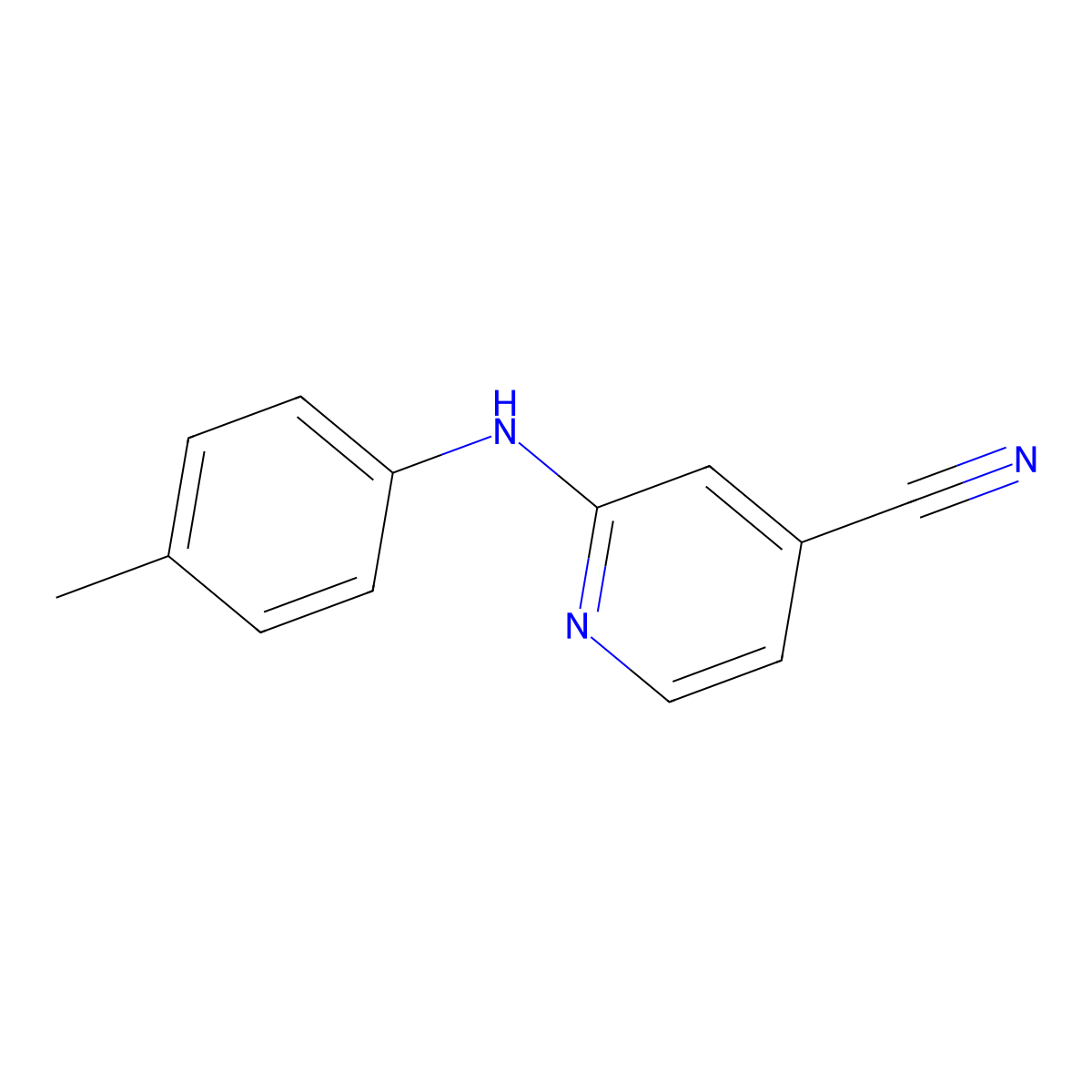 2-(p-Tolylamino)isonicotinonitrile molecular structure, CAS 137225-07-1