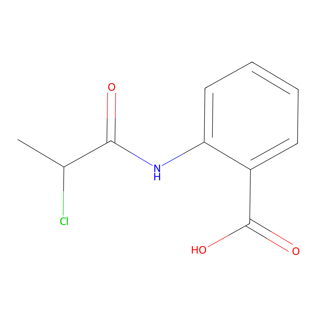 2-[(2-Chloropropanoyl)amino]benzoic acid molecular structure, CAS 137225-33-3