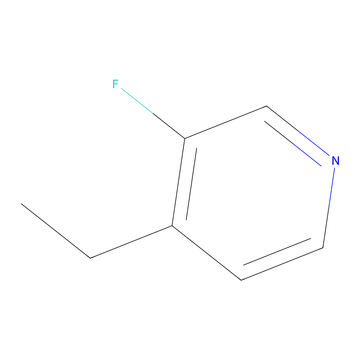 4-Ethyl-3-fluoropyridine molecular structure, CAS 137234-73-2