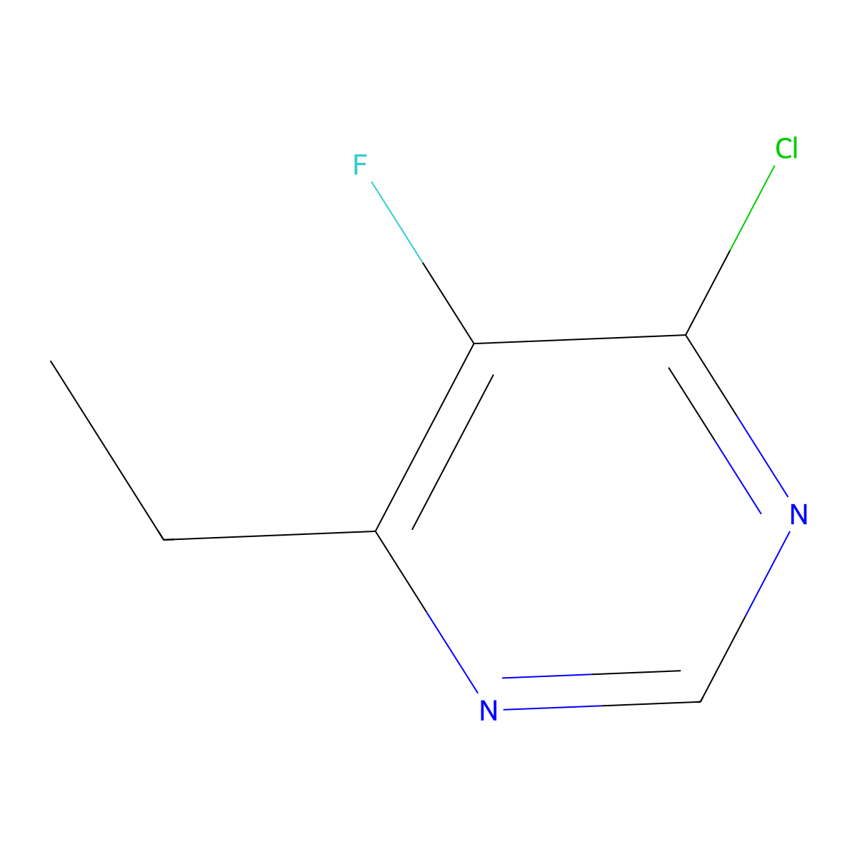4-Chloro-6-ethyl-5-fluoropyrimidine molecular structure, CAS 137234-74-3