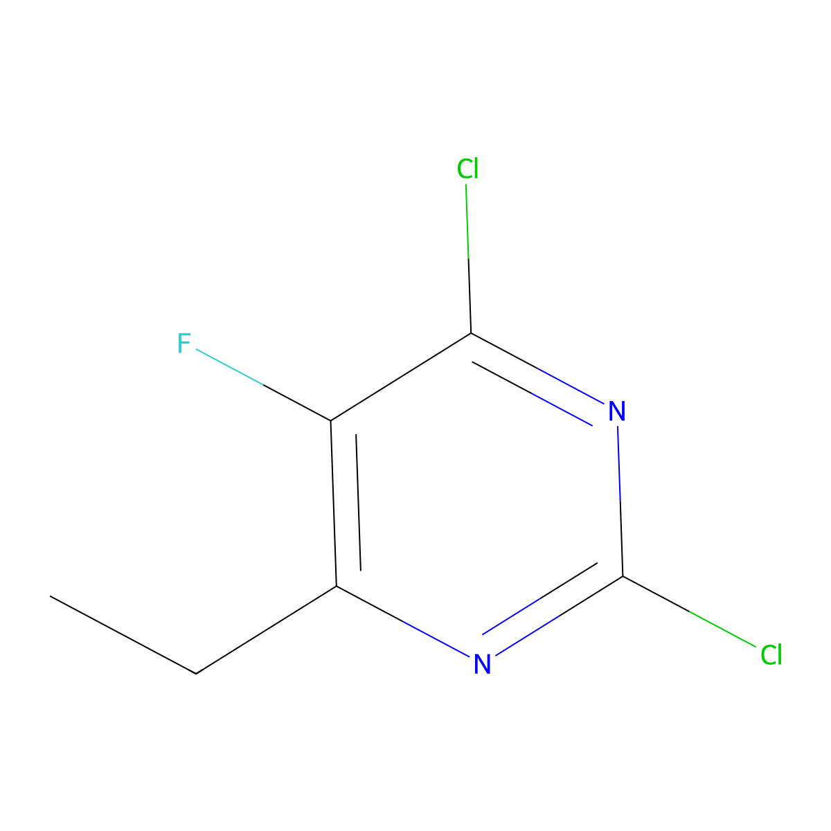 2,4-Dichloro-6-ethyl-5-fluoropyrimidine molecular structure, CAS 137234-85-6