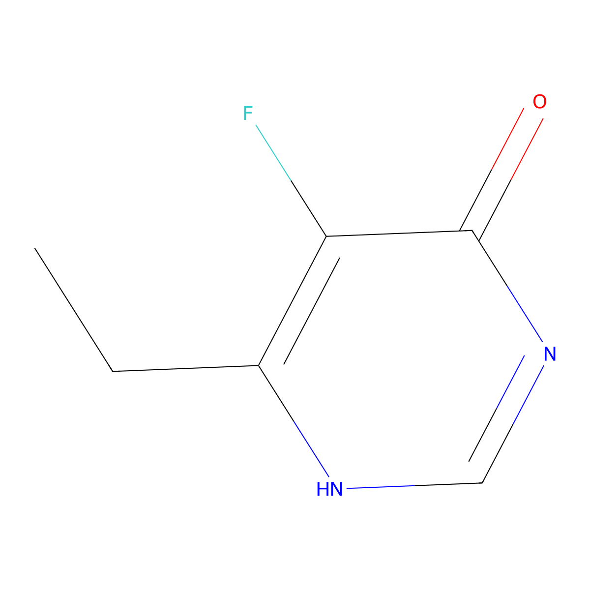 6-ethyl-5-fluoro-1H-pyrimidin-4-one molecular structure, CAS 137234-87-8