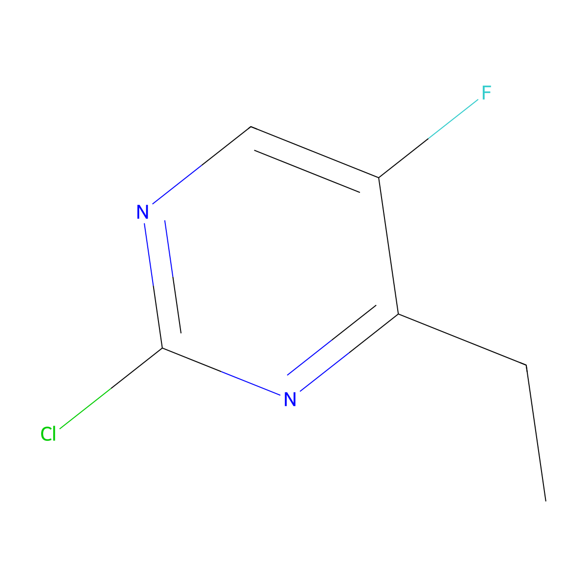 2-Chloro-4-ethyl-5-fluoropyrimidine molecular structure, CAS 137234-90-3