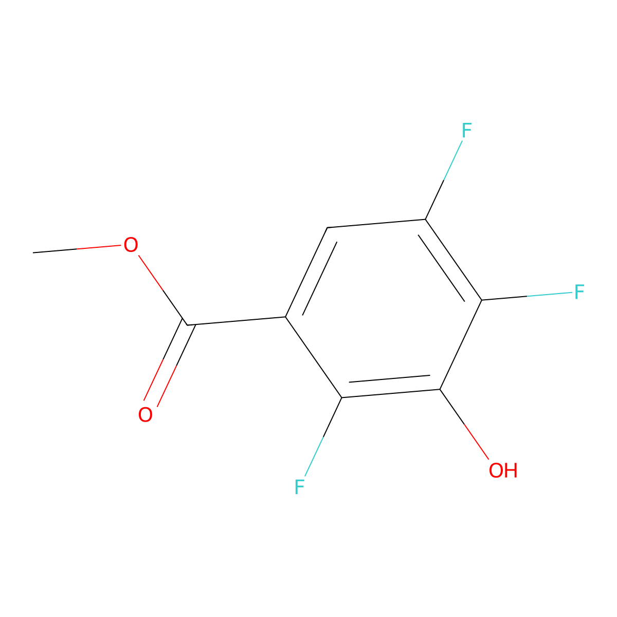 2,4,5-Trifluoro-3-hydroxybenzoic acid methyl ester molecular structure, CAS 137234-92-5