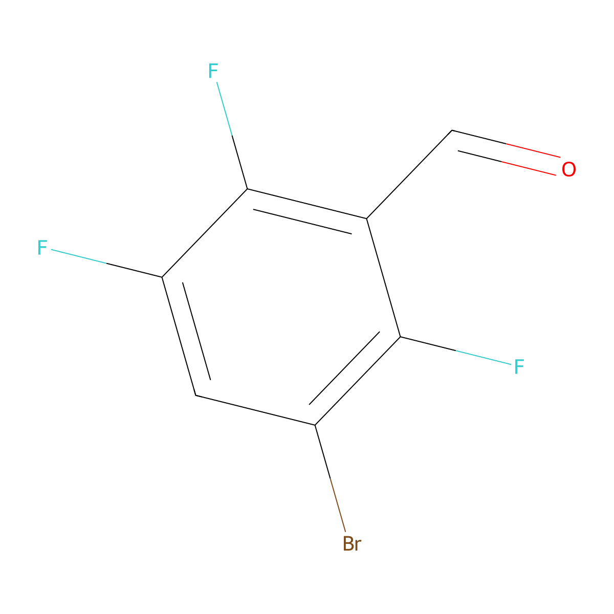 3-Bromo-2,5,6-trifluorobenzaldehyde molecular structure, CAS 137234-99-2