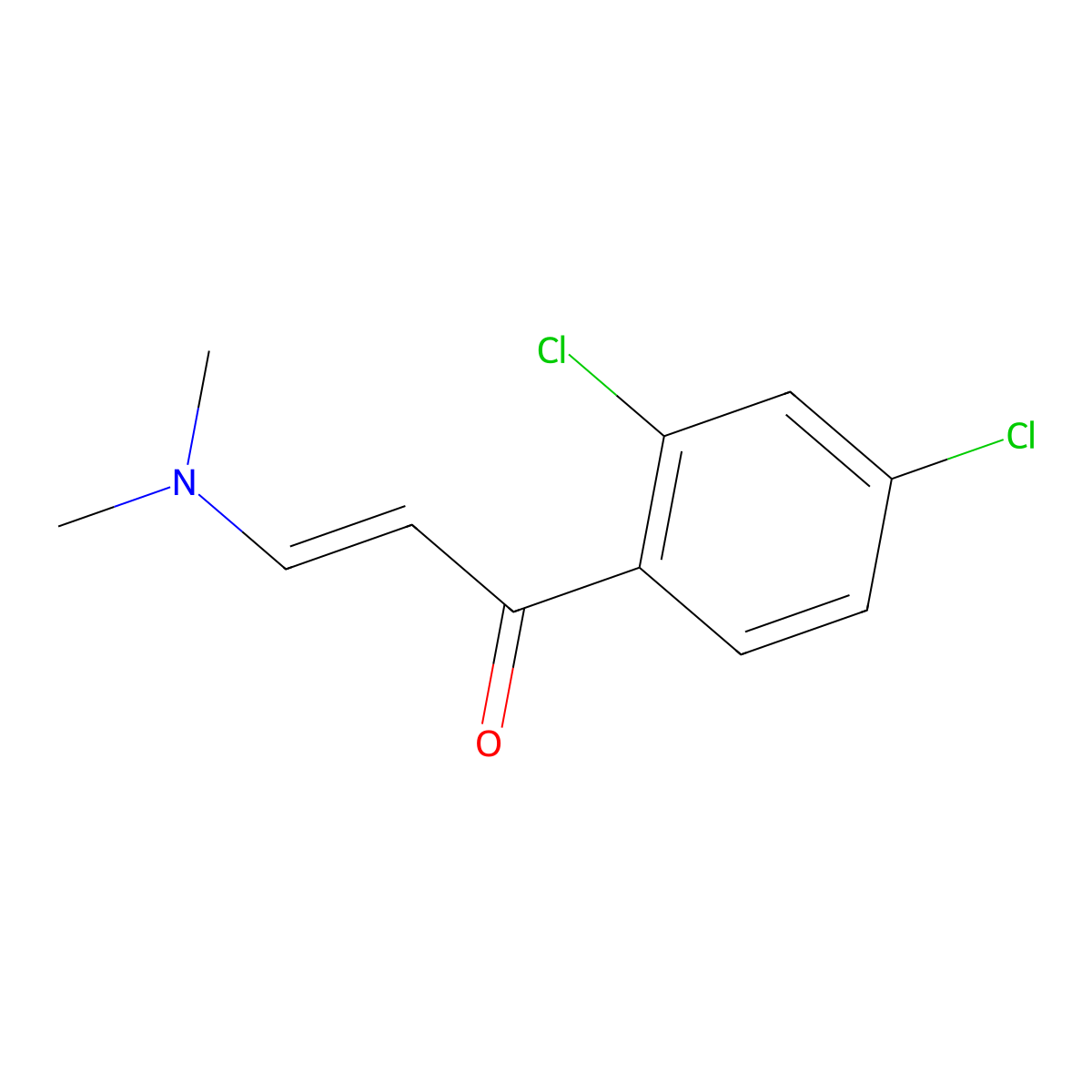 (2E)-1-(2,4-dichlorophenyl)-3-(dimethylamino)prop-2-en-1-one molecular structure, CAS 137235-13-3