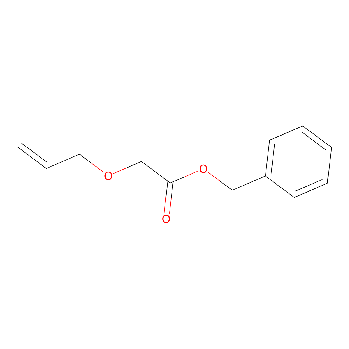 Acetic acid, (2-propenyloxy)-, phenylmethyl ester molecular structure, CAS 137238-82-5
