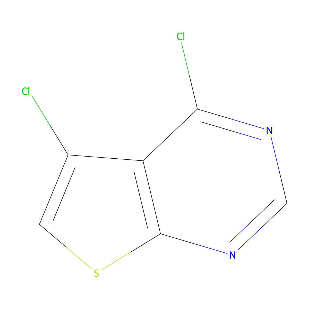 4,5-Dichlorothieno[2,3-d]pyrimidine molecular structure, CAS 137240-10-9