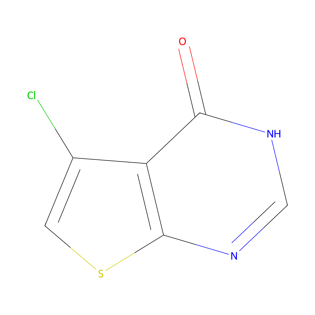 5-Chlorothieno[2,3-d]pyrimidin-4(1H)-one molecular structure, CAS 137240-12-1