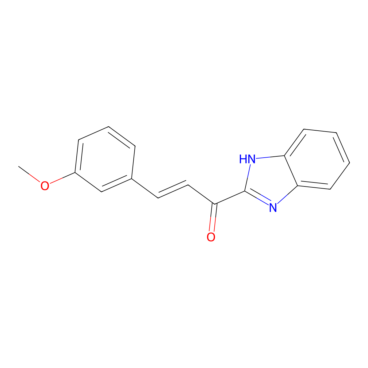 (E)-1-(1H-Benzo[d]imidazol-2-yl)-3-(3-methoxyphenyl)prop-2-en-1-one molecular structure, CAS 1372406-51-3