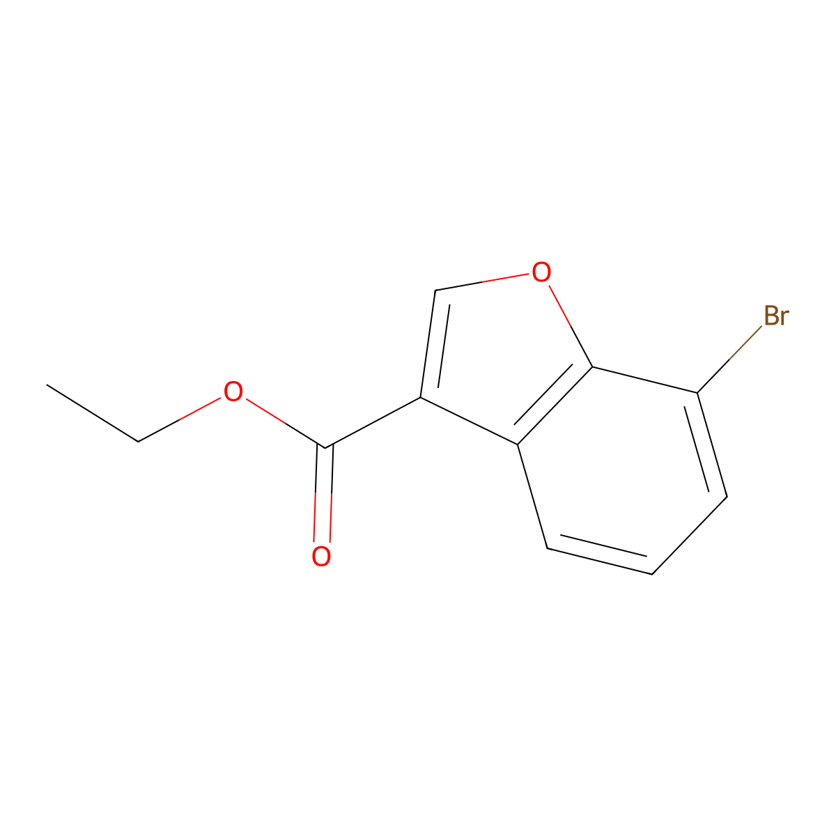 Ethyl 7-bromobenzofuran-3-carboxylate molecular structure, CAS 137242-35-4