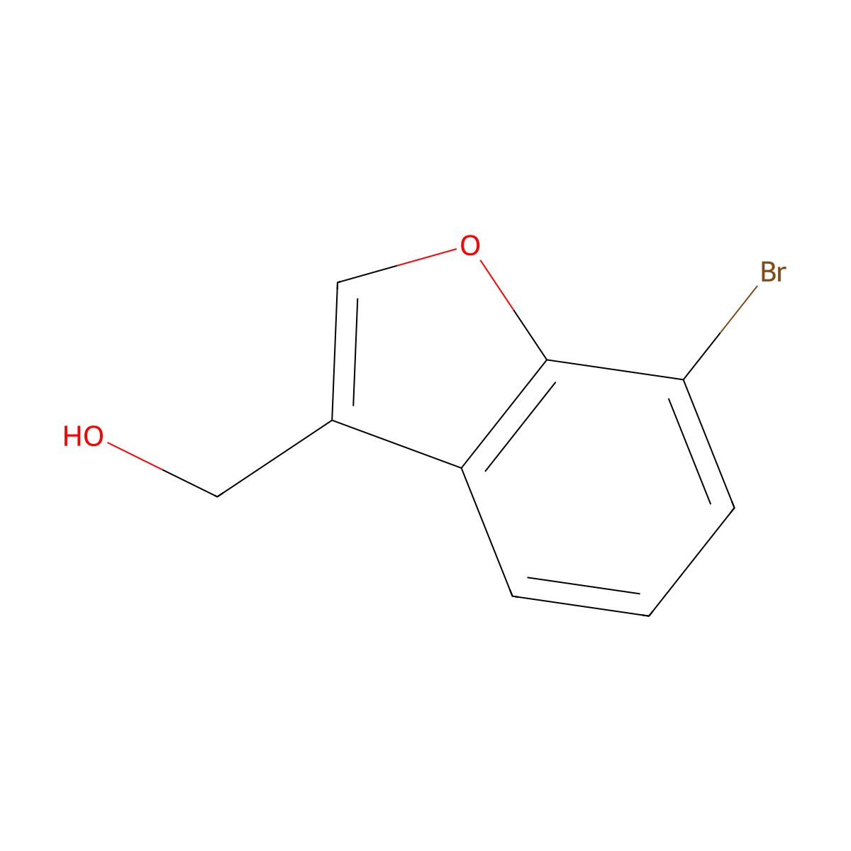 (7-Bromobenzofuran-3-YL)methanol molecular structure, CAS 137242-36-5