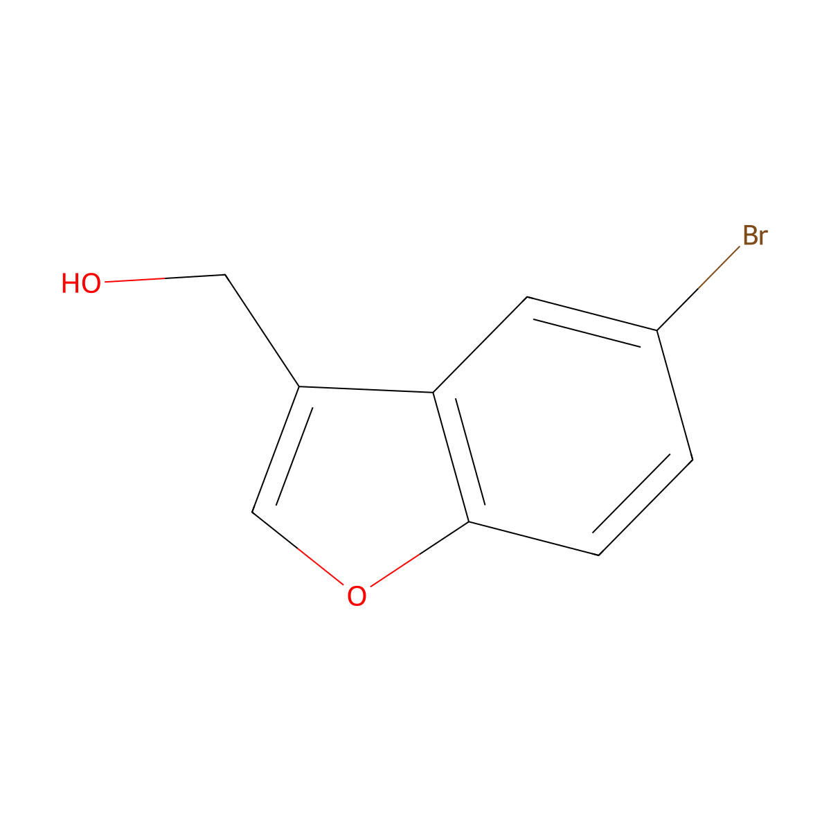 (5-Bromobenzofuran-3-yl)methanol molecular structure, CAS 137242-42-3