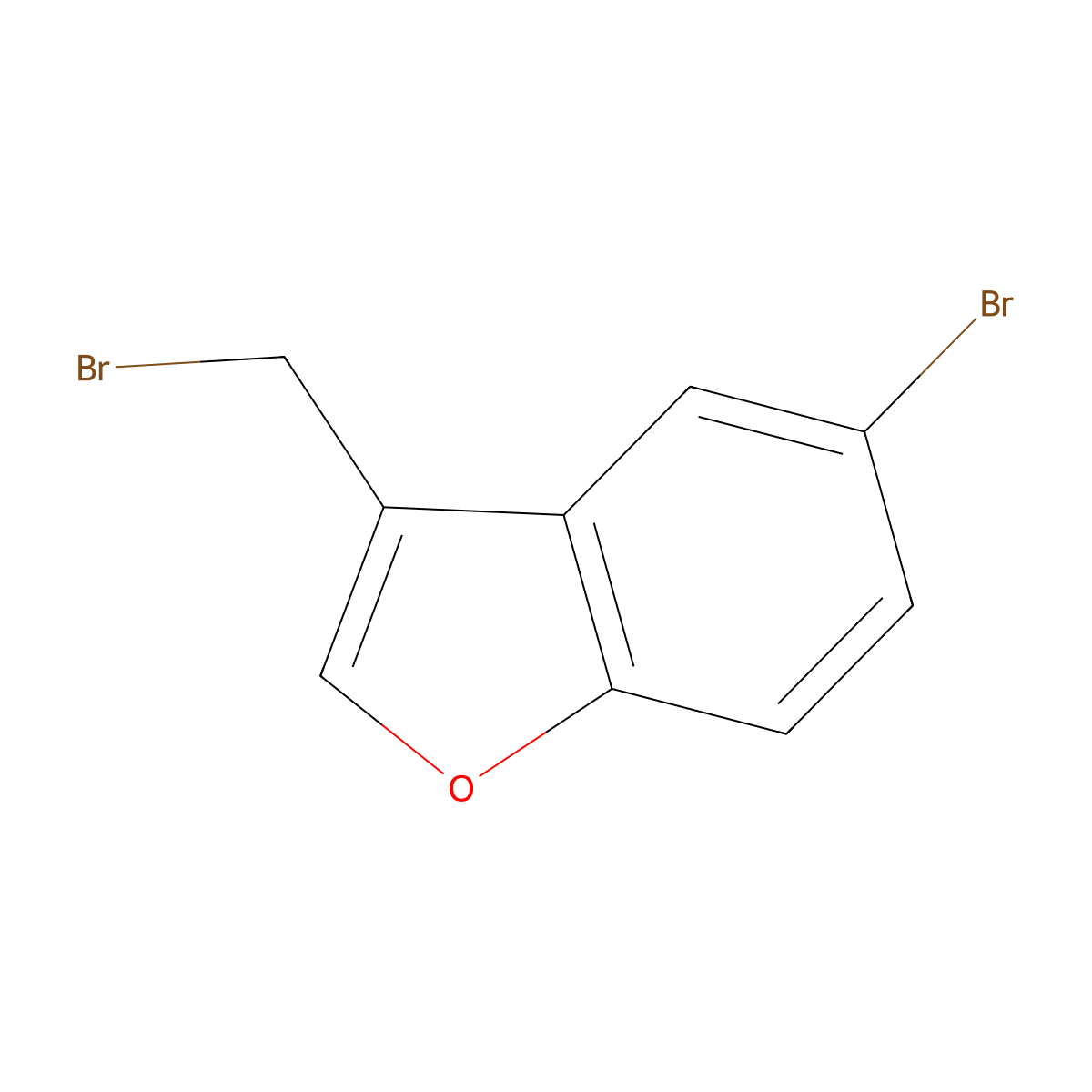 5-Bromo-3-(bromomethyl)benzofuran molecular structure, CAS 137242-43-4