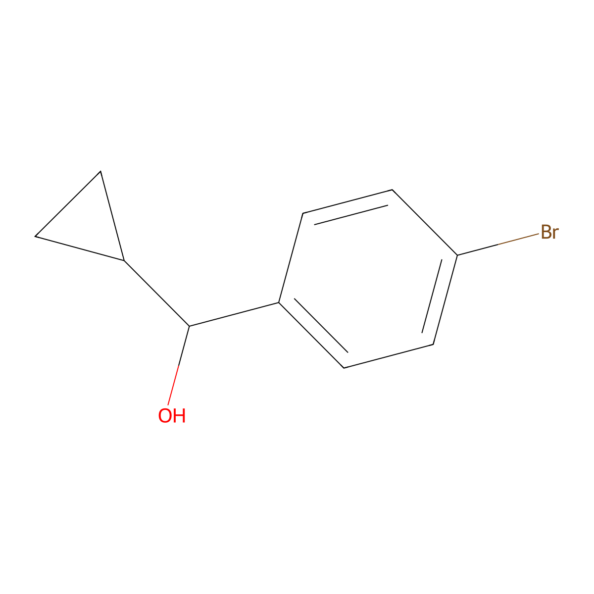 (R)-(4-bromophenyl)(cyclopropyl)methanol molecular structure, CAS 1372452-54-4