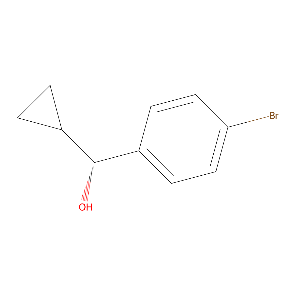 (R)-(4-bromophenyl)(cyclopropyl)methanol molecular structure, CAS 1372452-54-4