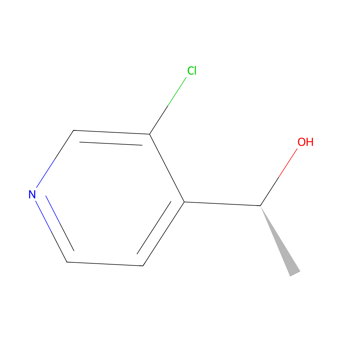 (1R)-1-(3-chloropyridin-4-yl)ethan-1-ol molecular structure, CAS 1372452-57-7