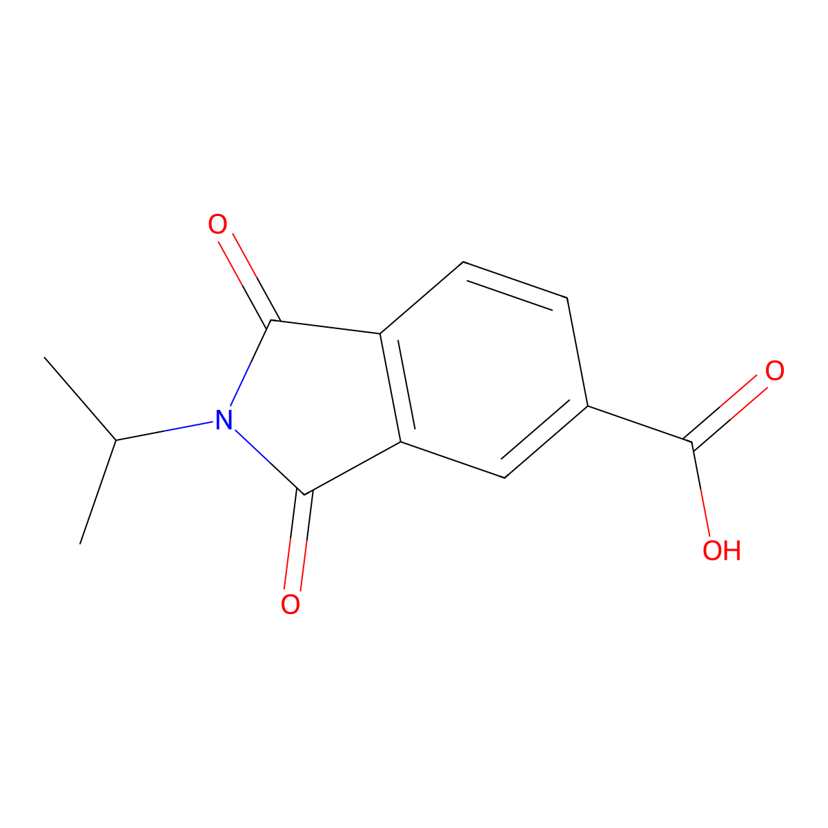 2,3-Dihydro-2-(1-methylethyl)-1,3-dioxo-1H-isoindole-5-carboxylic acid molecular structure, CAS 137247-86-0