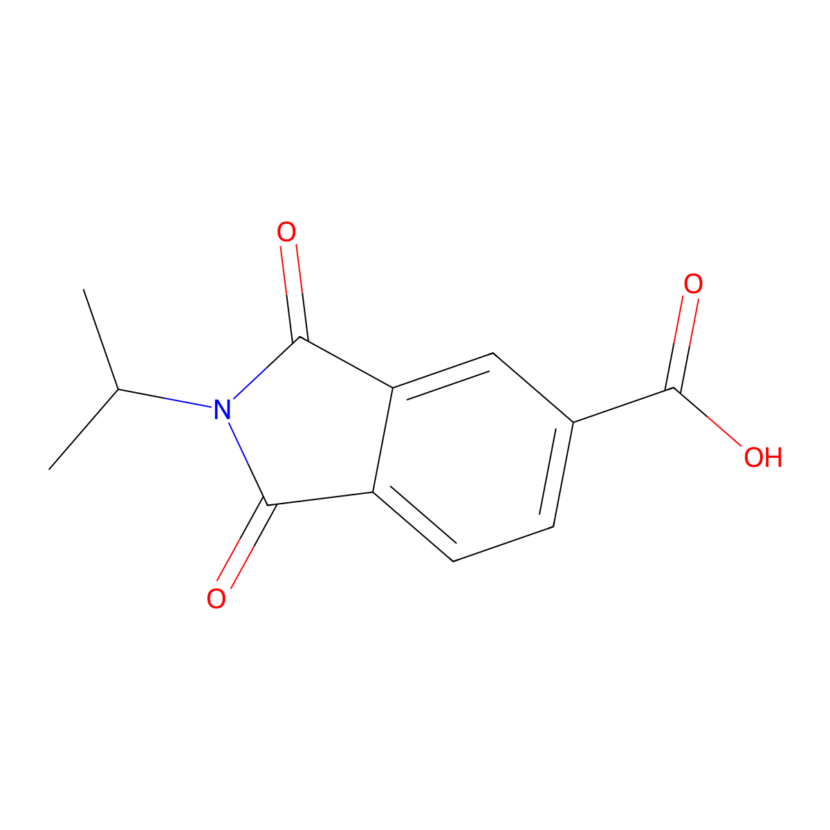 2,3-Dihydro-2-(1-methylethyl)-1,3-dioxo-1H-isoindole-5-carboxylic acid molecular structure, CAS 137247-86-0