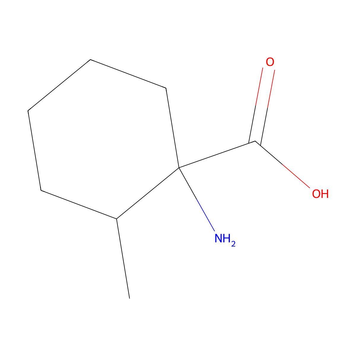 1-Amino-2-methylcyclohexanecarboxylic acid molecular structure, CAS 13725-01-4